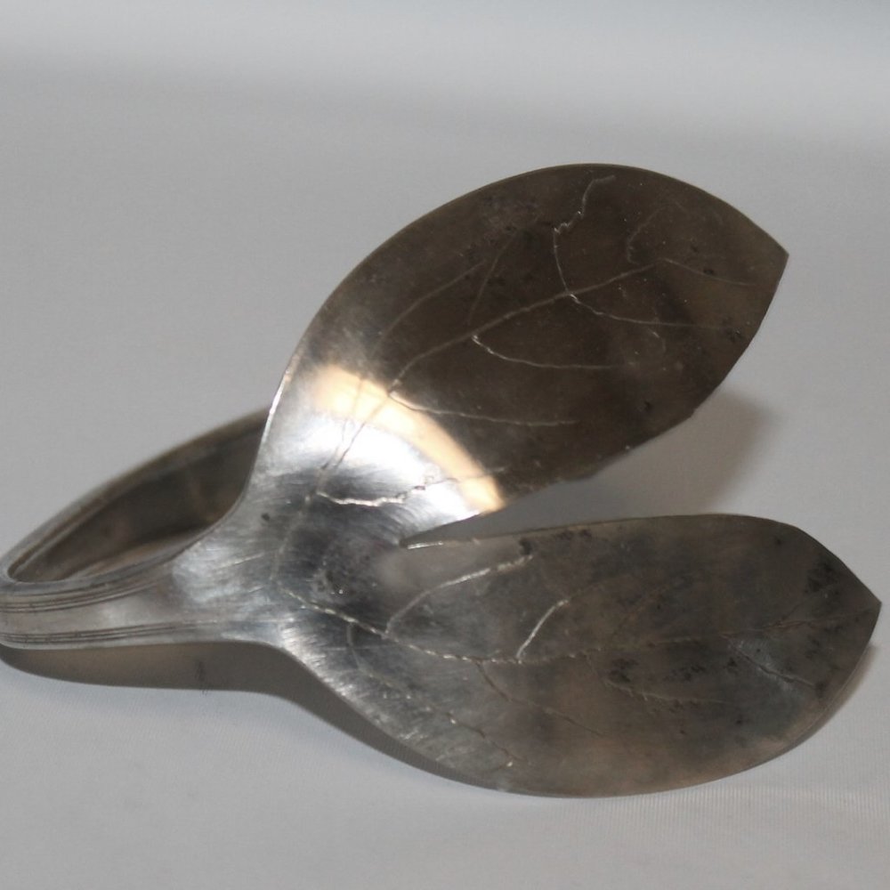 Vintage Collectible Steampunk Silver Spoon Cuff Bracelet